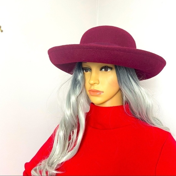 Street Smart by Betmar | 100% Wool Burgundy Hat | Made in USA - Picture 2 of 12